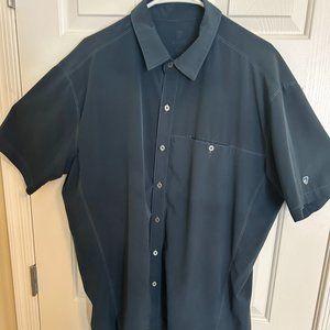 KUHL Men's Short Sleeve Renegade Shirt - Navy Blue - Size XL